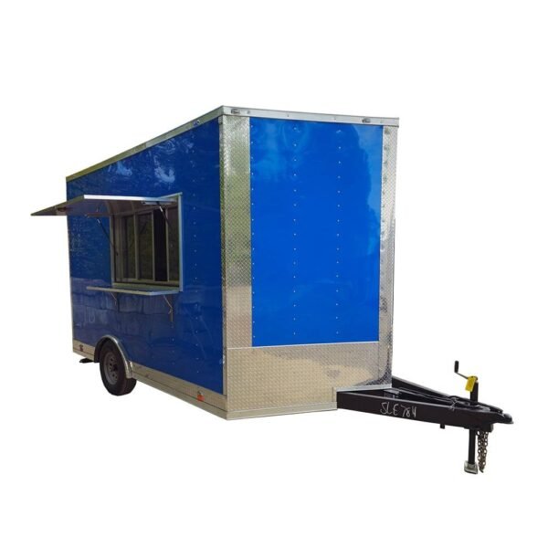 8.5' X 12' Cobalt Blue Food Event Catering Concession Trailer