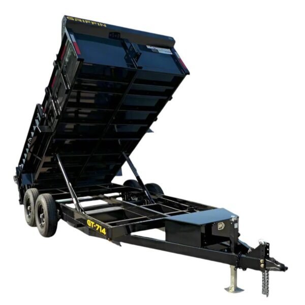 7′ X 14′ 2ft Sides Hydraulic Dump Trailer 7,000lb Axles 14K GVWR