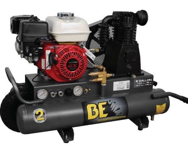 BE AC658HB 8-Gallon Wheelbarrow Air Compressor - Honda GX200 Gasoline Engine
