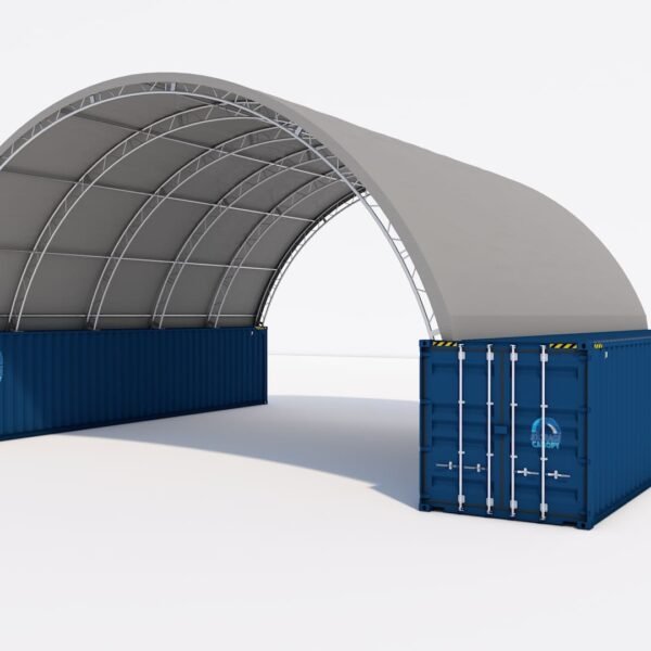 Container Shelter<br> 40W-40L-15H (ft)<br> Double Truss Dome