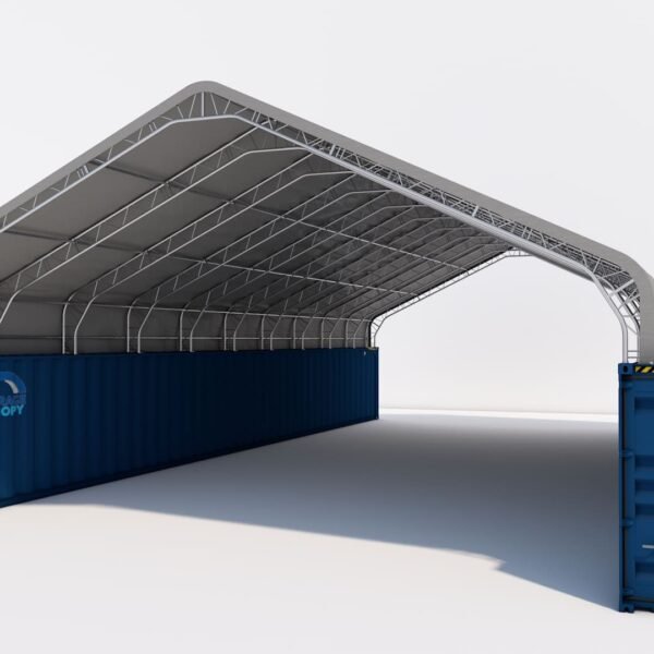 Hoop Buildings <br> 40W-80L-15H (ft) <br> Double truss Peak