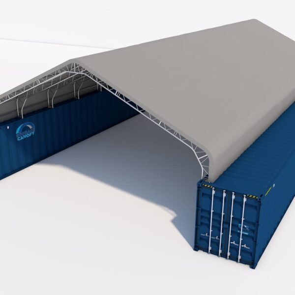 Container Shelters <br> 60W-80L-15H (ft) <br> Double Truss