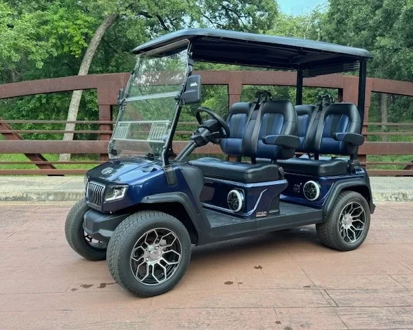 2025 Evolution D5 Ranger 4 Plus 4 Passenger Lithium-Ion Golf Carts for Sale (Mediterranean Blue)